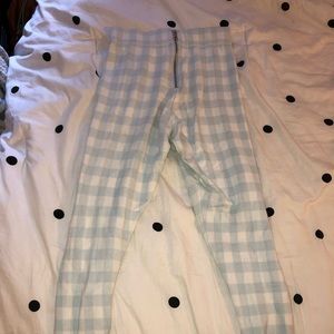 Cropped plaid pants